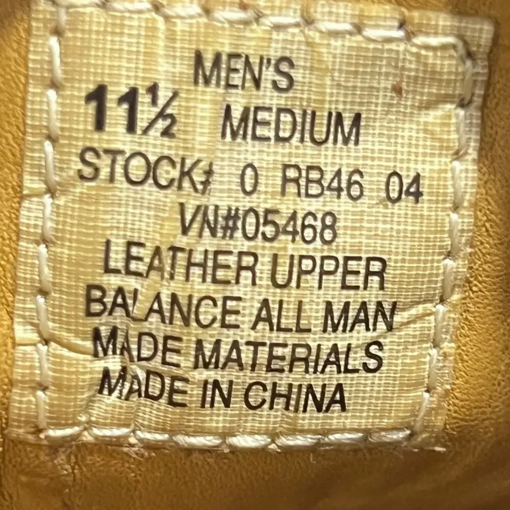 Vintage LL Bean Mens Brown Leather Lug Sole Chukka Boots Size 11.5